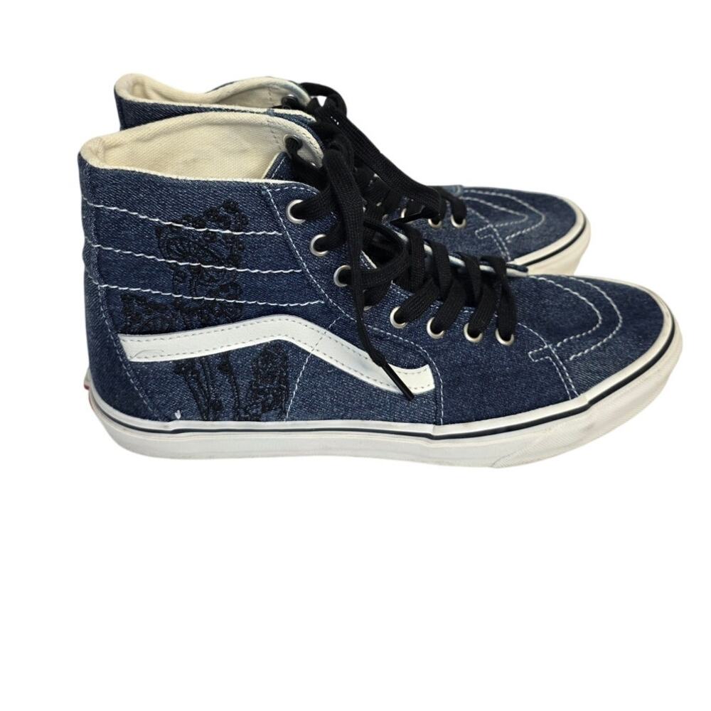 Vans Sk8-Hi Denim Sneakers Men’s 9.5 / Women’s 11 Blue Jean High Top Shoes
